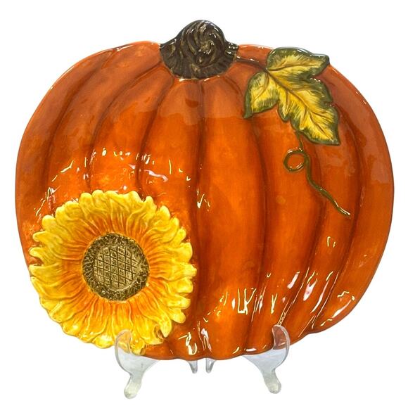 Cracker Barrel Harvest Collection Pumpkin Sunflower Autumn 13 x 12 Serving Tray - Picture 1 of 6